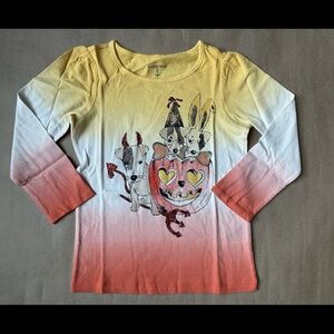 LANDS' END Graphic T-SHIRT Size: 4T New HALLOWEEN Long Sleeve